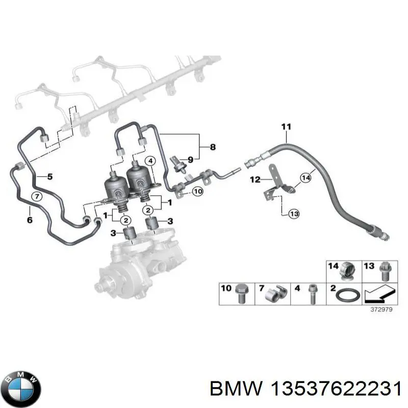 13537622231 BMW Sensor de pressão de combustível