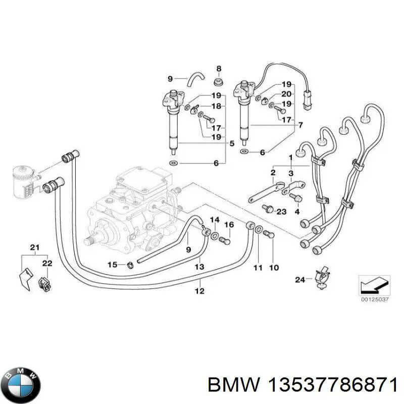 Injetor de injeção de combustível BMW 13537786871 preço, a partir de 327,39 USD