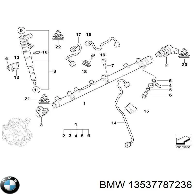 Compre 13537787236 BMW Anel (arruela) do injetor de ajuste