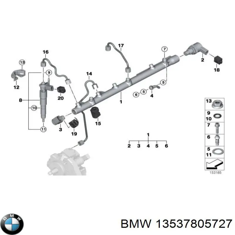Distribuidor de combustível (rampa) BMW 779551403 preço, a partir de 143,02 USD