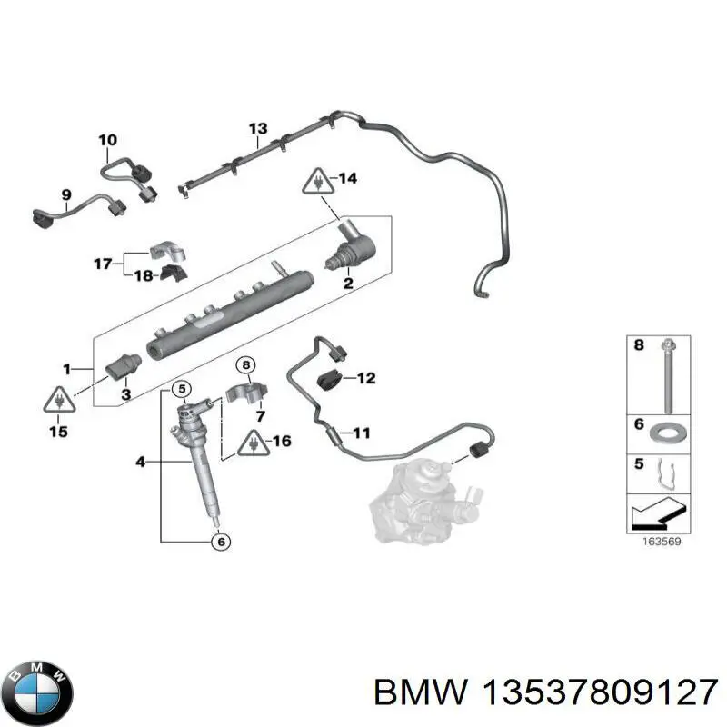 0445214182 BMW Distribuidor de combustível (rampa)