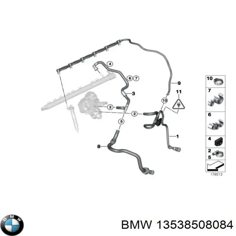 13538508084 BMW Tubo de combustível, kit