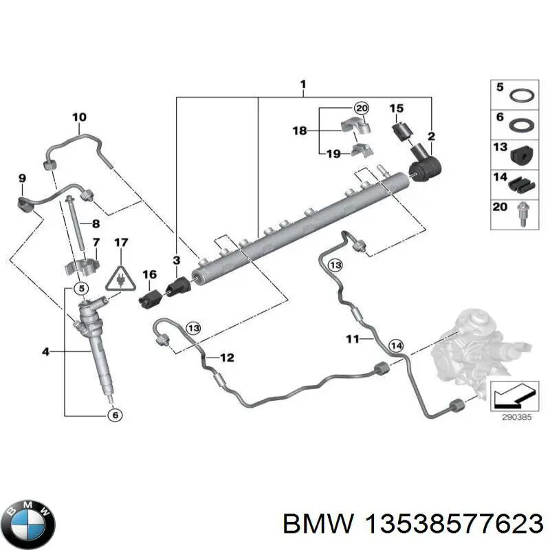 Sensor de pressão de combustível BMW 13538577623 preço, a partir de 63,95 USD