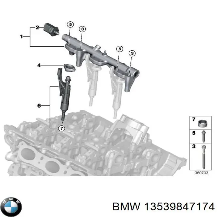 13539847174 BMW Kit de reparação do injetor