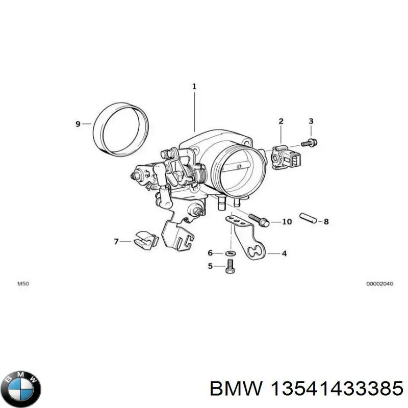 13541433385 BMW Válvula de borboleta montada