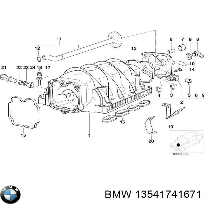 13541741671 BMW Válvula de borboleta montada