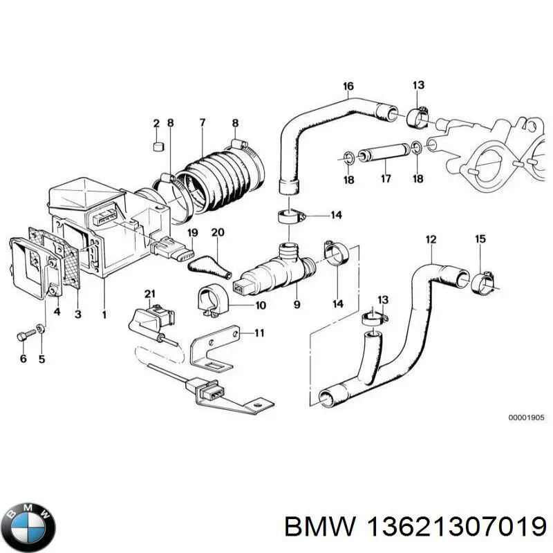0986280043 Bosch Sensor de fluxo (consumo) de ar, medidor de consumo M.A.F. - (Mass Airflow)