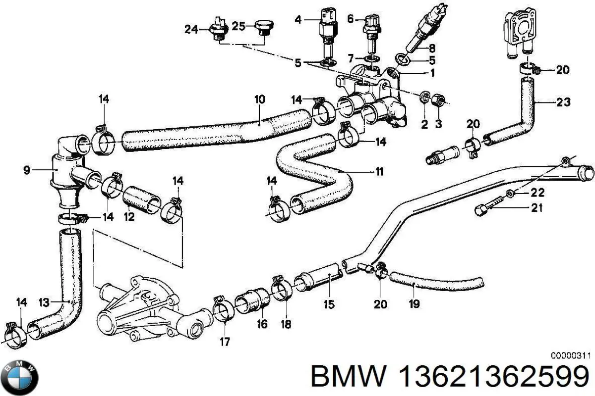 Compre 0280130214 Bosch Sensor de temperatura do fluido de esfriamento