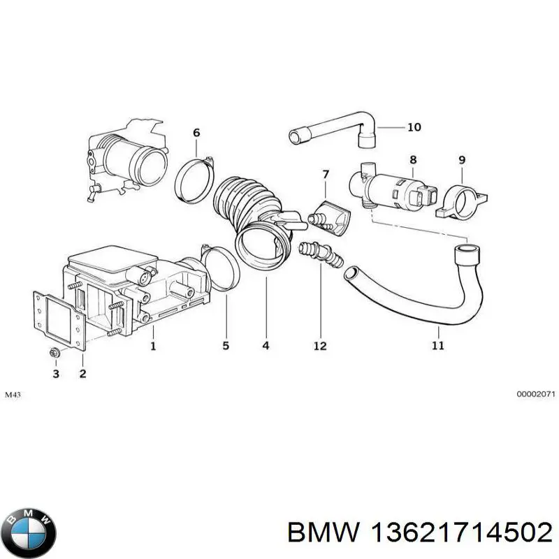 Sensor de fluxo (consumo) de ar, medidor de consumo M.A.F. - (Mass Airflow) BMW 13621714502 preço, a partir de 166,50 USD