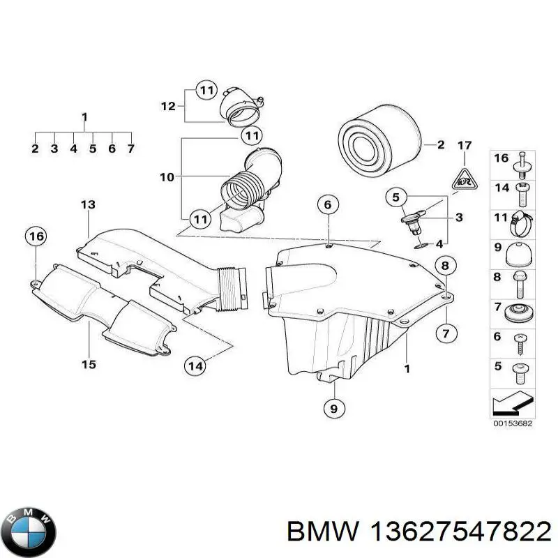 7547822 BMW Sensor de temperatura da mistura de ar