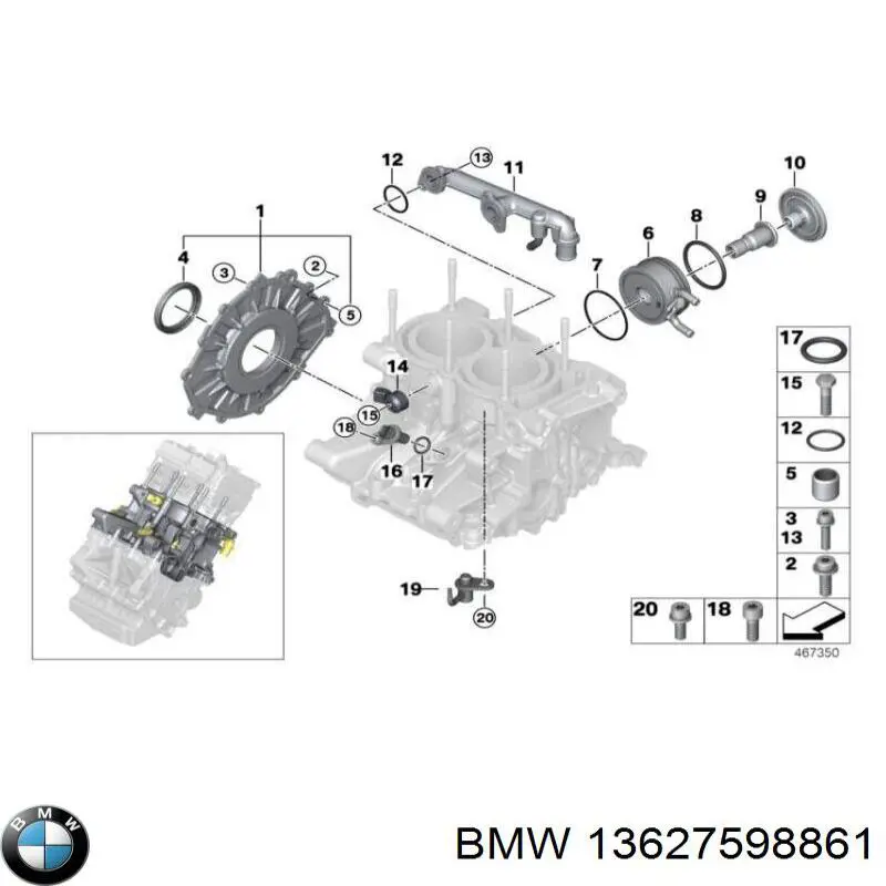 13627598861 BMW Sensor de detonação