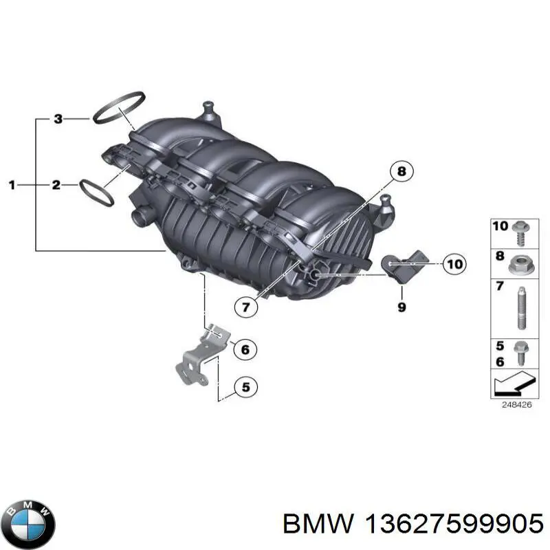 Compre 13627599905 BMW Sensor de pressão no coletor de admissão, MAP