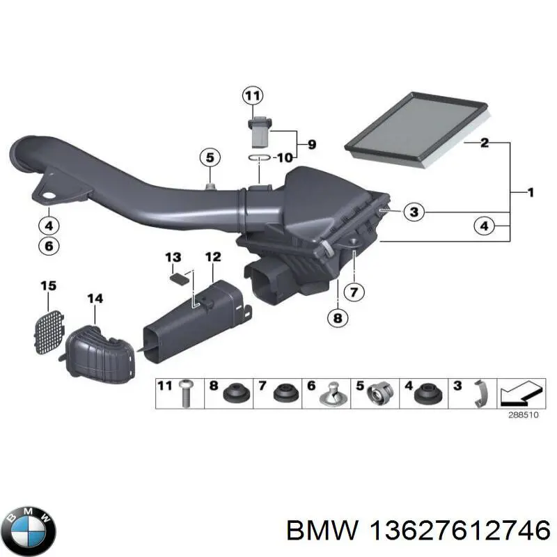 Sensor de fluxo (consumo) de ar, medidor de consumo M.A.F. - (Mass Airflow) BMW 13627612746 preço, a partir de 70,00 USD