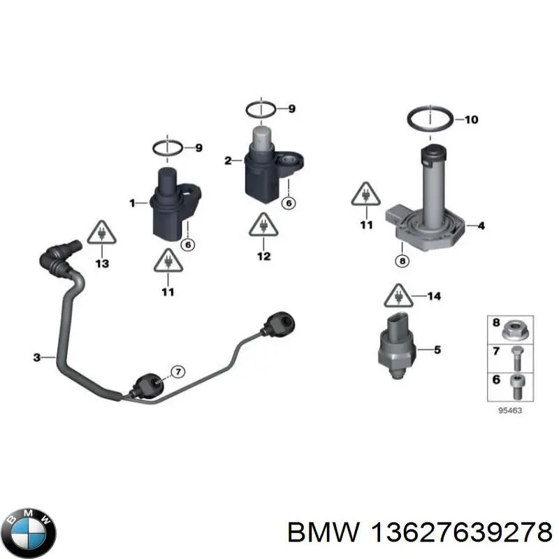 13627639278 BMW Sensor de posição da árvore distribuidora