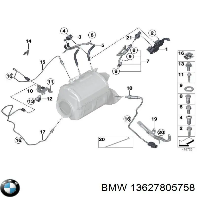 13627805758 BMW Sensor de pressão no coletor de admissão, MAP