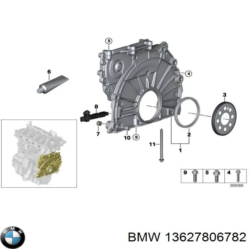 13627806782 BMW Sensor de posição (de revoluções) de cambota