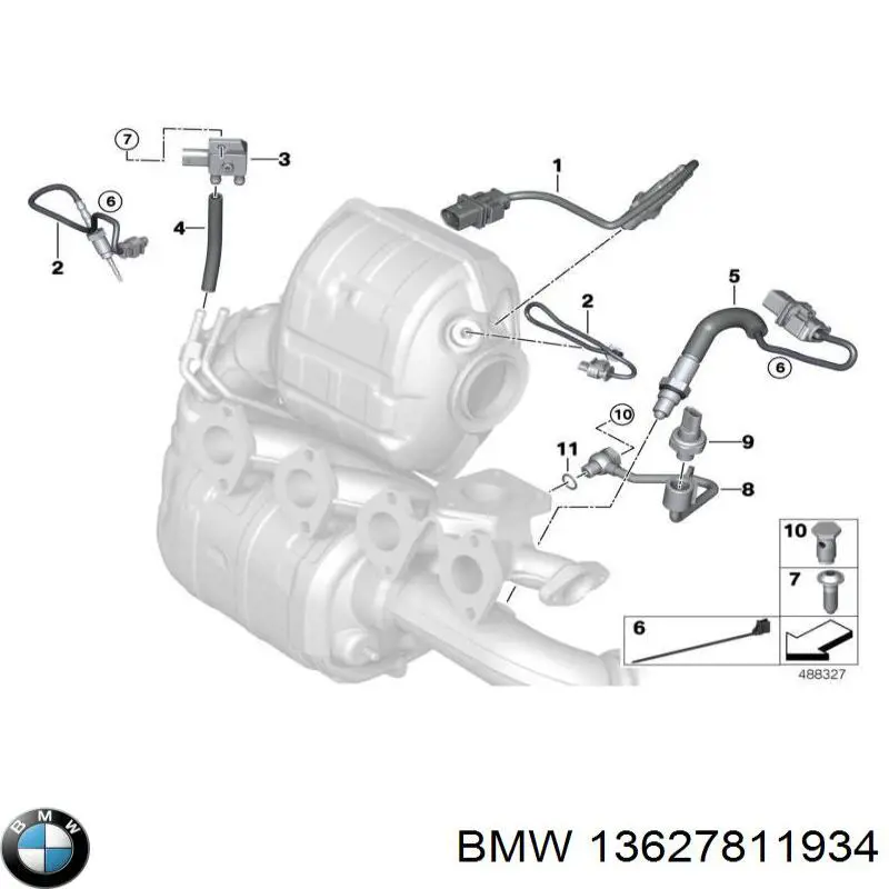 13627811934 BMW Anel de tubo de admissão do silenciador