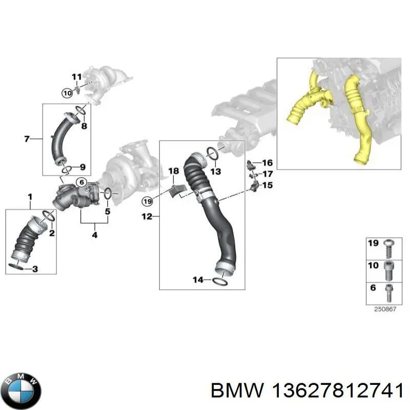 Compre 13627812741 BMW Sensor de temperatura da mistura de ar
