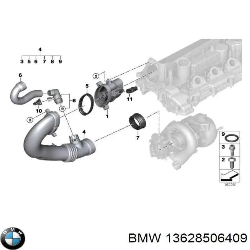 Compre 13628506409 BMW Sensor de fluxo (consumo) de ar, medidor de consumo M.A.F. - (Mass Airflow)