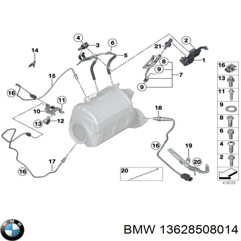 Sensor de temperatura dos gases de escape (GE), até o catalisador BMW 13628508014 preço, a partir de 86,83 USD