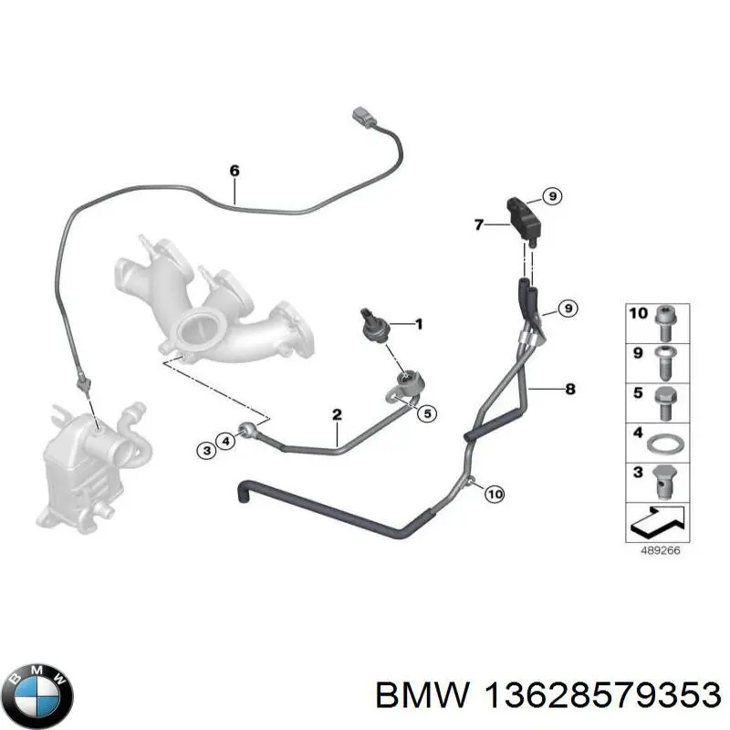 13628579353 BMW Sensor de pressão dos gases de escape