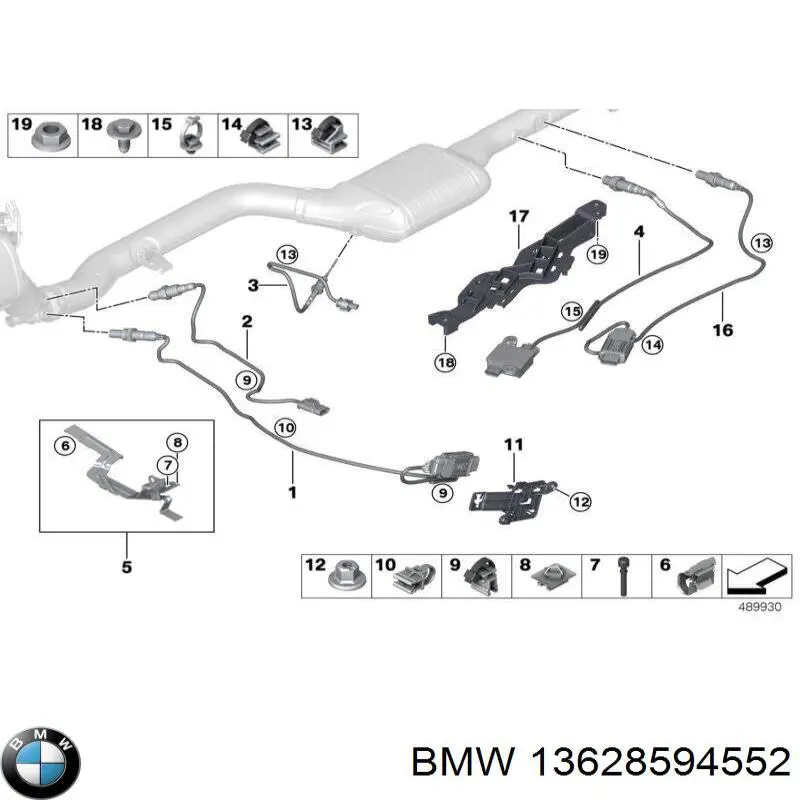 13628594552 BMW Sensor traseiro de óxidos de nitrogênio NOX