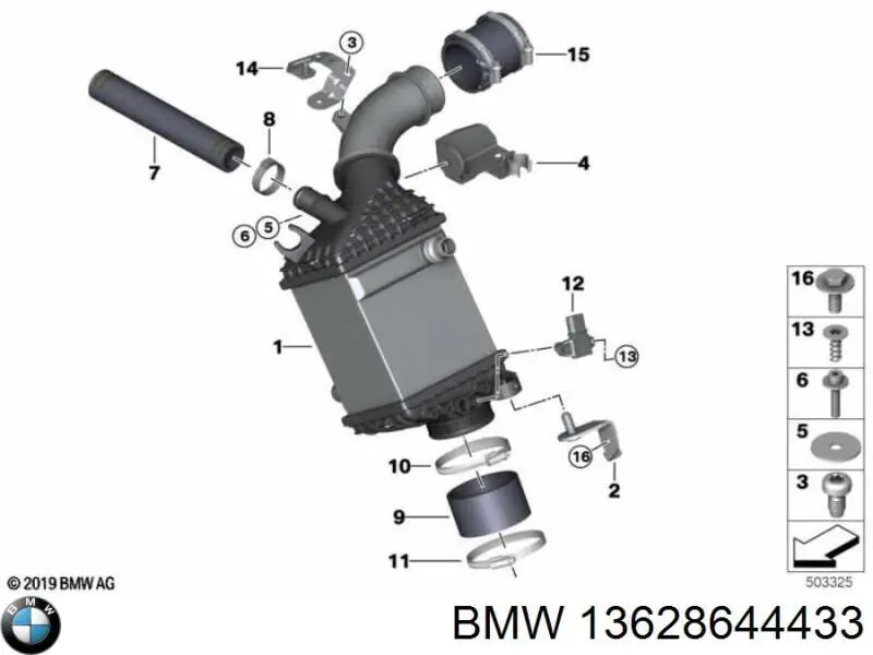 13628644433 BMW Sensor de pressão no coletor de admissão, MAP