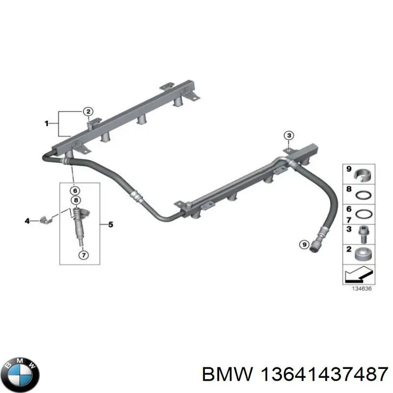 Anel (arruela) do injetor de ajuste BMW 13641437487 preço, a partir de 1,56 USD