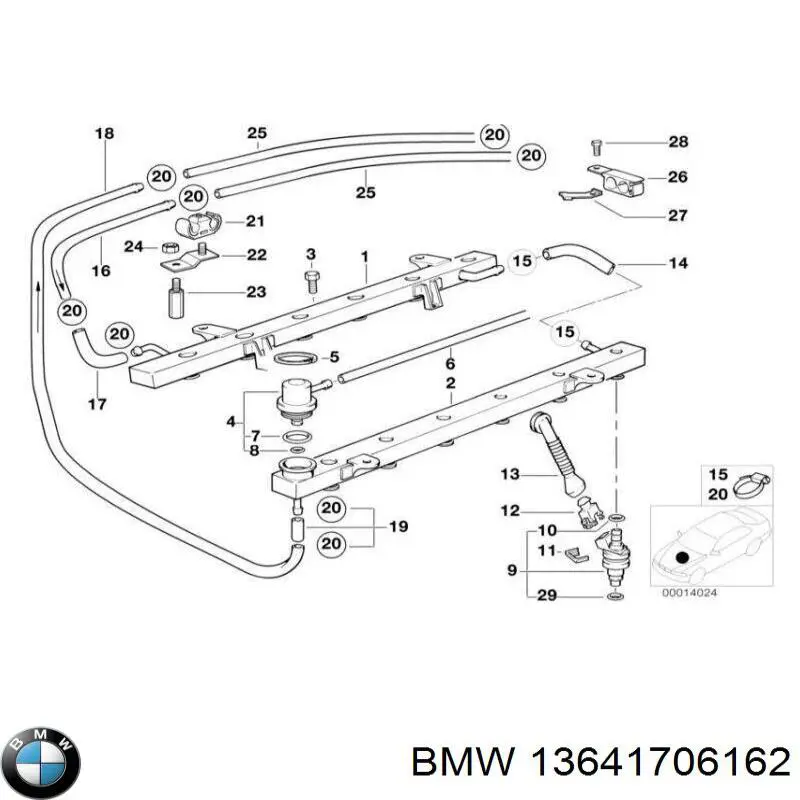 13641706162 BMW Injetor de injeção de combustível