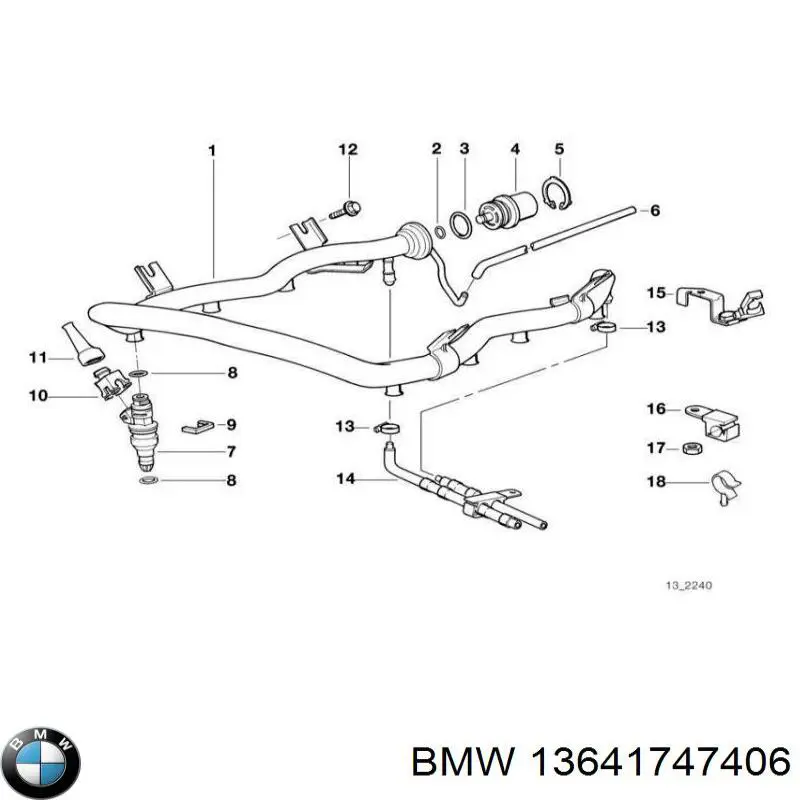 Injetor de injeção de combustível BMW 1747406 preço, a partir de 66,40 USD