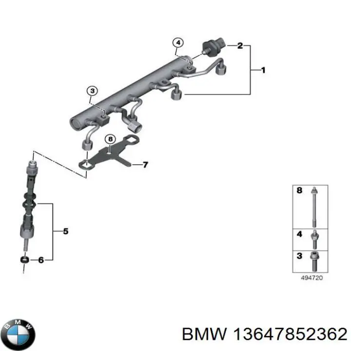 13647852362 BMW Injetor de injeção de combustível