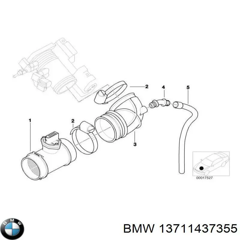 Cano derivado de ar, da válvula de borboleta BMW 13711437355 preço, a partir de 36,99 USD