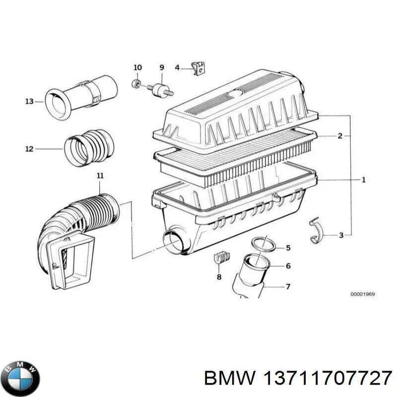 Caixa de filtro de ar BMW 7  E32