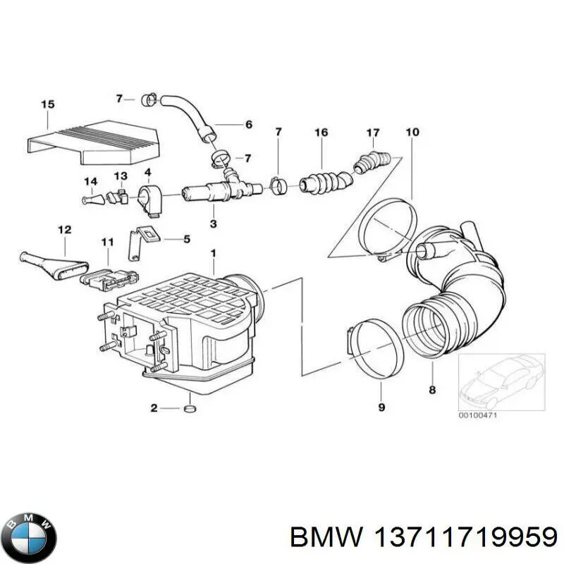 Cano derivado de ar do medidor de consumo do ar BMW 13711719959 preço, a partir de 35,14 USD
