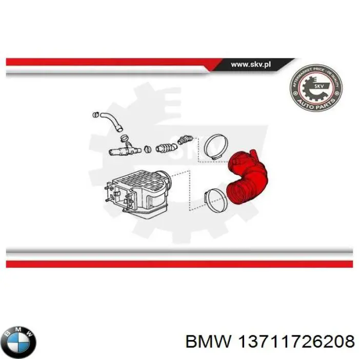 Cano derivado de ar, saída de filtro de ar BMW 13711726208 preço, a partir de 25,58 USD