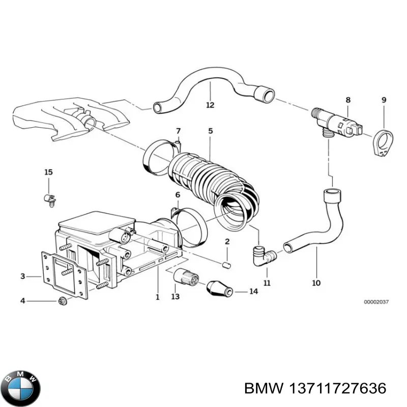Cano derivado de ar do medidor de consumo do ar BMW 13711727636 preço, a partir de 36,99 USD
