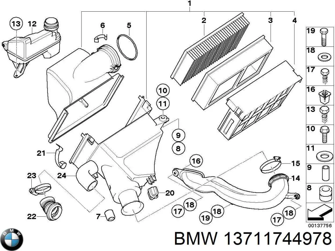  BMW 13711744978 preço, a partir de 21,42 USD