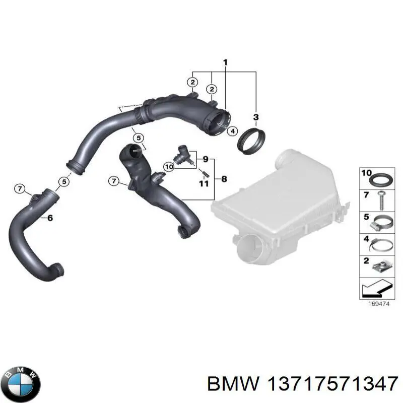 13717571347 BMW Cano derivado de ar