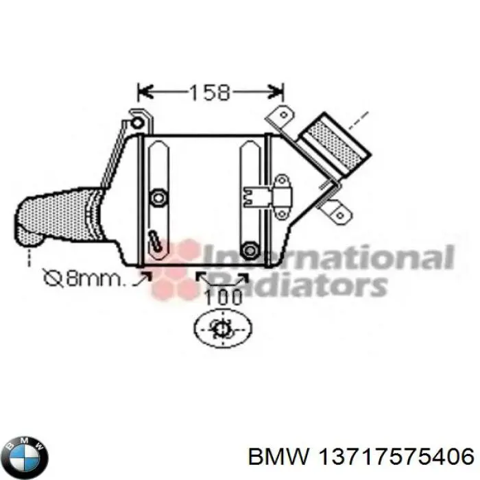 Compre 13717575406 BMW Radiador de intercooler