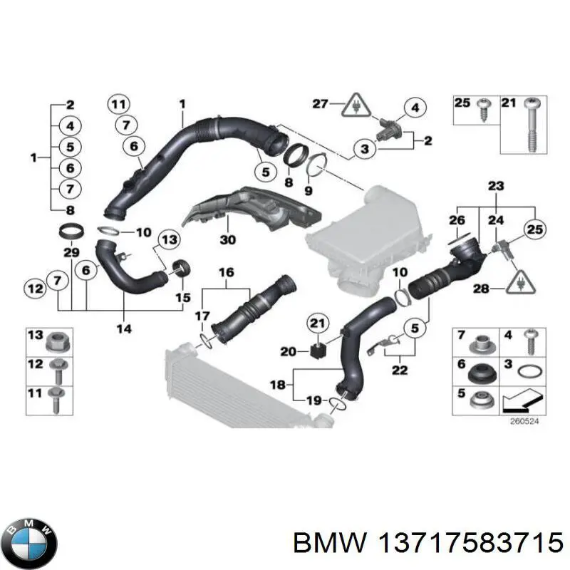 13717583715 BMW Caixa de filtro de ar