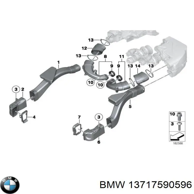 Filtro de ar BMW 13717590596 preço, a partir de 19,58 USD