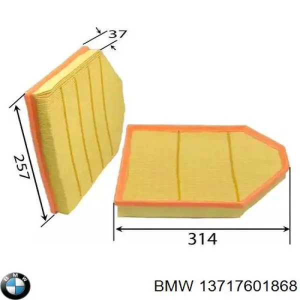 Filtro de ar BMW 13717601868 preço, a partir de 24,30 USD