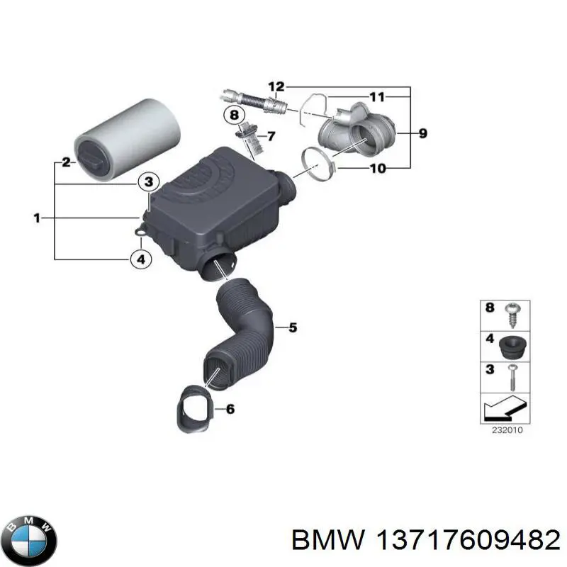 Caixa de filtro de ar BMW 13717609482 preço, a partir de 192,72 USD
