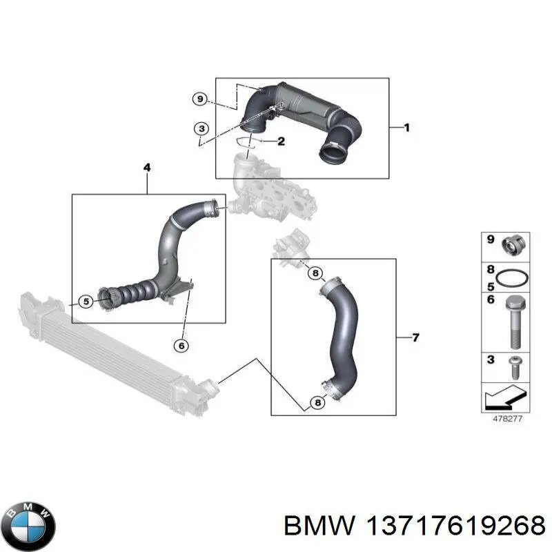 Cano derivado de ar do medidor de consumo do ar BMW 13717619268 preço, a partir de 45,97 USD