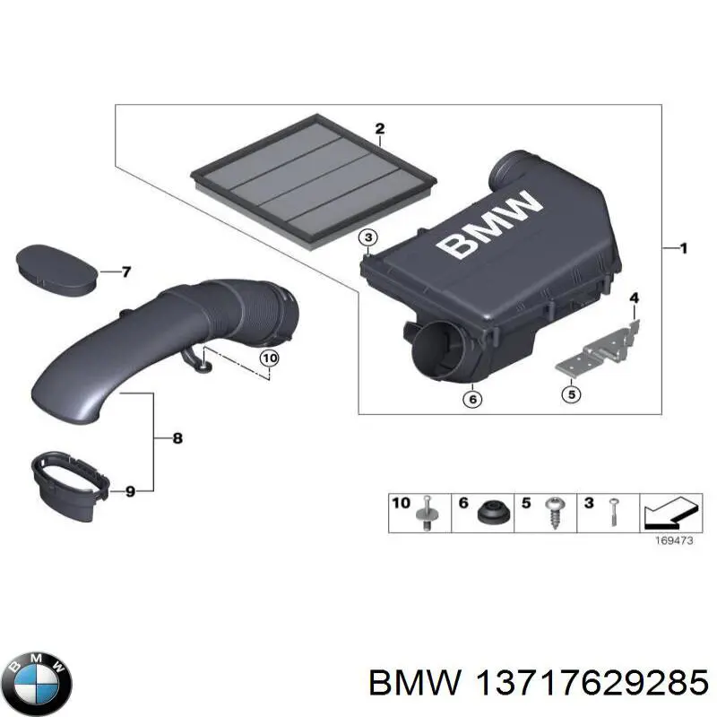 13717629285 BMW Caixa de filtro de ar