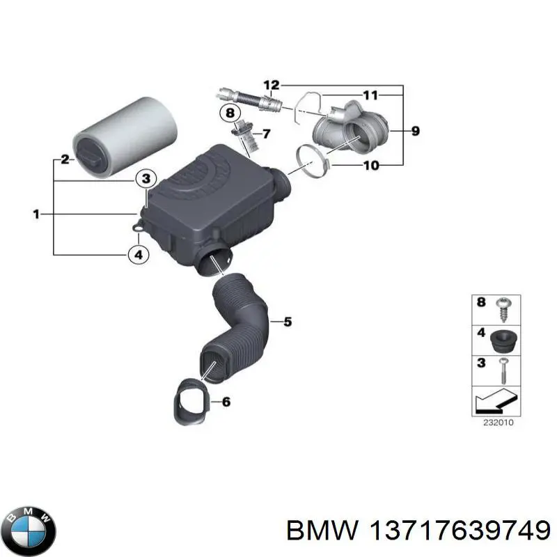 Caixa de filtro de ar BMW 13717639749 preço, a partir de 455,73 USD