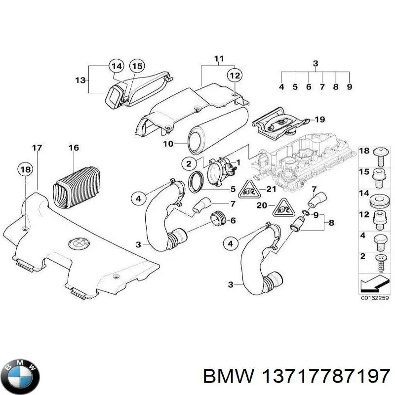 Compre 13717787197 BMW Anel de vedação (vedante) de cano derivado de intercooler