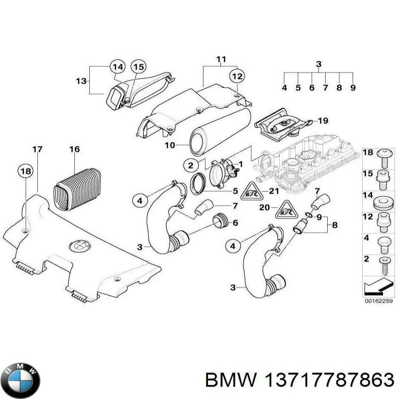 Cano derivado de ventilação de cárter (de separador de óleo) BMW 13717787863 preço, a partir de 7,45 USD