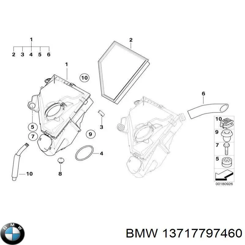 13717797460 BMW Caixa de filtro de ar