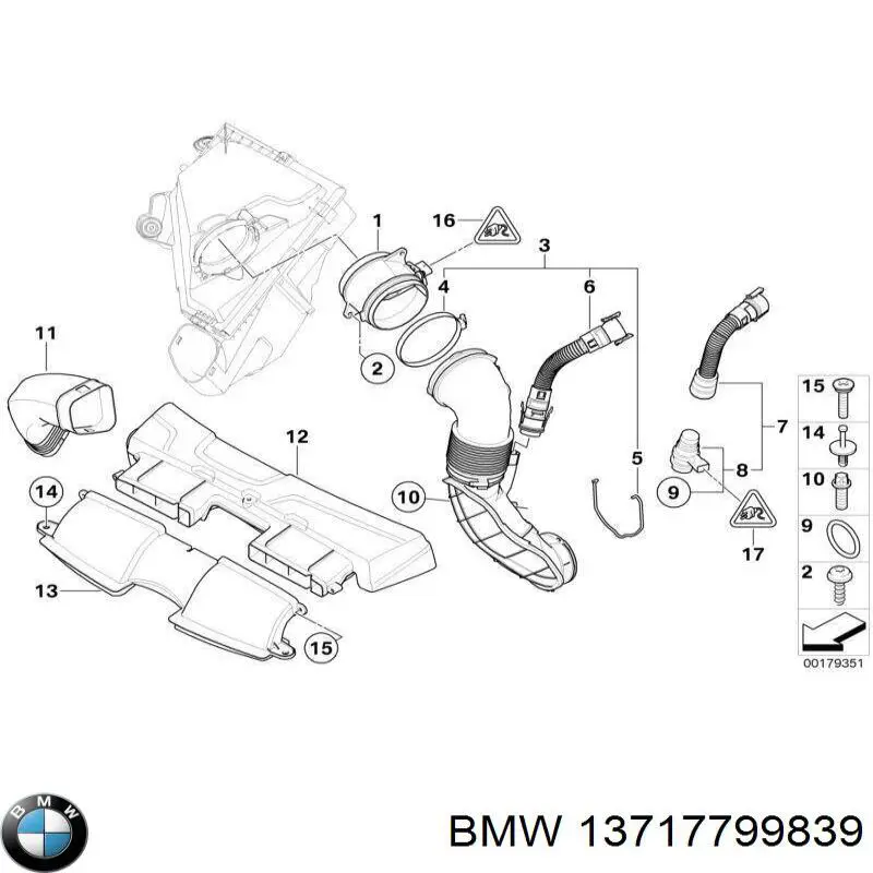 Compre 13717799839 BMW Vedante medidor de consumo até o filtro de ar